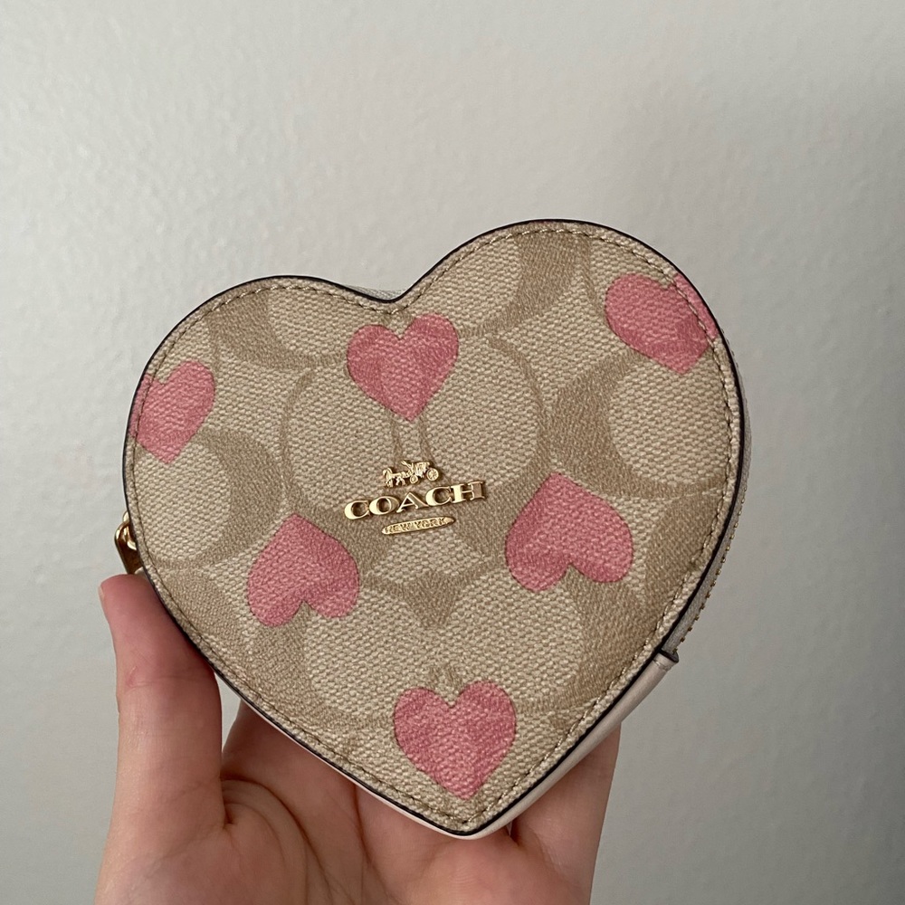 Coach Heart Shaped Coin Purse